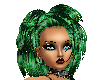 Extravagant green hair