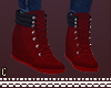 C` Red Wedge Sneaker