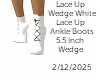 [BB] Lace Up Wedge White