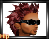 Red spiked hair