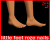 little feet pink nails