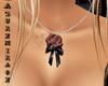 ^AZ^Mauve Rose Necklace