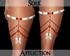Thigh Pearls - White/Red