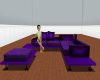 Purple n black couch