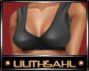 LS~LEATHER TOP BLK