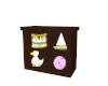 Dark Wood Toy Shelf