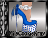 MCK  Heels blue & white