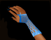 ~C Blue fishnet gloves 