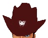 Dark red cowboy hat