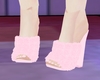 S! Fur Shoes Pinku