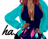 ha. Teal Jacket