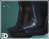 Blue Black Leather Boots