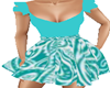 Teal Paisley Party Dress
