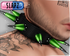 !!S Spiked Collar Green