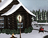 Winter Cabin Decorated