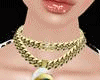Gold Smurfette Necklace