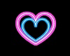 Neon Kisses Heart Rug