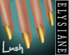{E} Golden Lush Nails