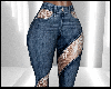 Jeans White Lace