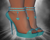 Teal Heart Heels