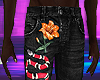 snake black jeans