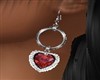 Ruby Heart Earrings