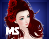 MS Red Flower Hair