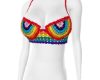 B! Rainbow Crochet Top