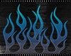 $| Flames Blue Neon