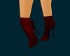*pip. red ankle boots