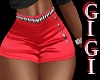 GM Red Satin Shorts