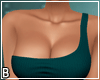 Teal One Shoulder Crop