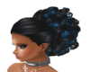 black and blue updo