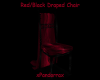 Red/Black Draped Chair