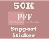 PFF 50K support sticker