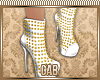 -G-White boots+GoldStuds