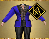 Formal leather Blue Suit