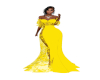 MiAmore Lace Gown Yellow