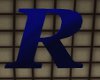 BLACK AND BLUE LETTER R