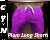 Plum Long Shorts