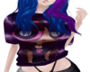 PURPLE STRIPES GOTH GIRL