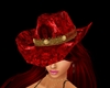 !Em Red Lace Cowgirl Hat