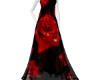 dress noir rose rouge