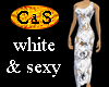 C&S white sexy dress