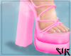 V | Pink rope heels