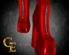 GE* Red Ankle Boots