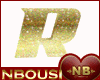 !NB!LETTER R GOLD SEAT 