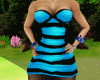 ch)blue striped dress pf