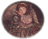 little angel with roses