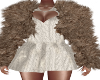 Vadine-Fur/Knit Dress